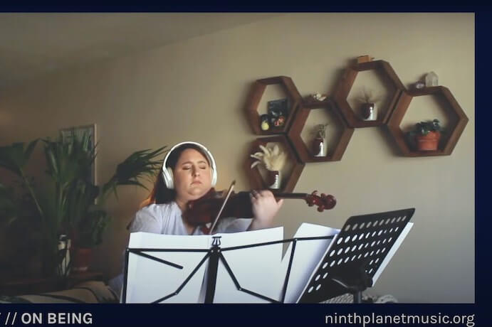 Mia Nardi-Huffman performs Darian Donovan Thomas' Fluid--Screenshot courtesy Ninth Planet